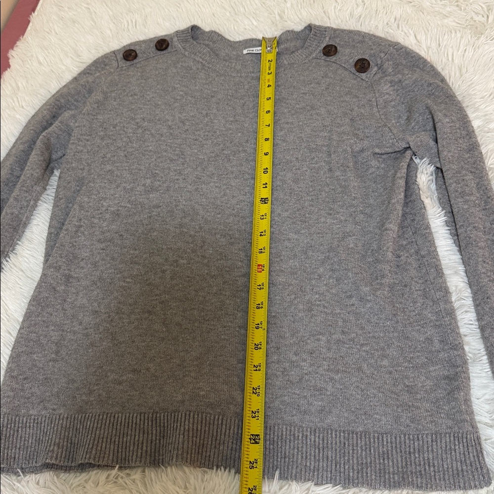Pink Clover Heather Gray Women's Sweater